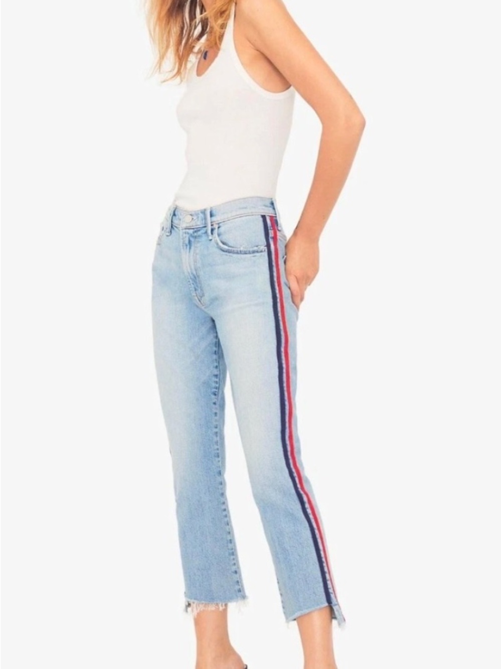 MOTHER Insider Crop Step Fray